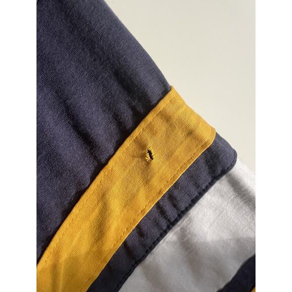 VTG Logo 7 Michigan Wolverines V-Neck T-Shirt 90s Striped Sleeve XL Distressed - Picture 8 of 11